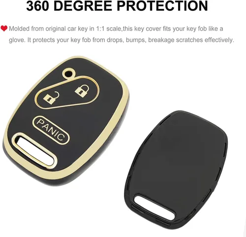 Miniatura 3 de Funda para llavero Honda con llavero de TPU suave para llave de automóvil, compatible con Honda Accord/Civic/CR-V/Fit/Odyssey/Pilot/Ridgeline/CR-Z