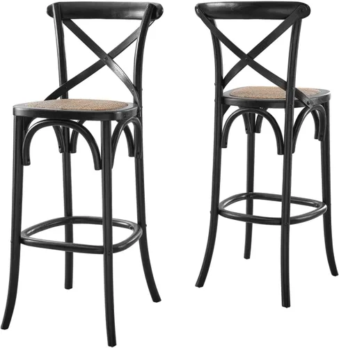 Miniatura 8 de Modway Taburete Gear Bar en Negro, 19 x 17.5 x 43.5