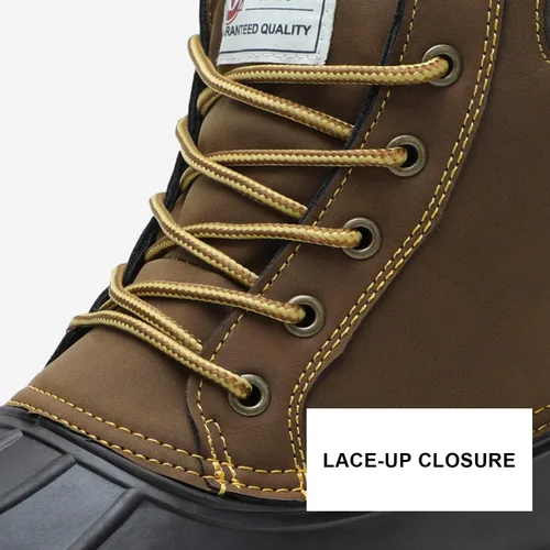 Miniatura 6 de ALEADER Botas estilo pato, para hombre Carcasa impermeable Botas de nieve con forro de piel