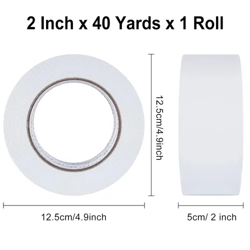 Miniatura 2 de Cinta adhesiva de doble cara de 2 pulgadas x 40 yardas, 1 rollo de cinta adhesiva de doble cara, cinta adhesiva de doble cara, para artes