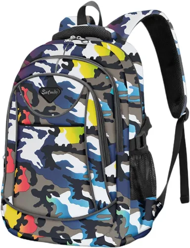 Miniatura 7 de Mochilas ligeras casuales para niños y niñas, mochilas escolares, mochila para laptop de 15 pulgadas, bolsa de viaje