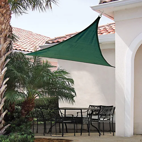 Miniatura 8 de E&K Sunrise - Toldo parasol triangular de 12 x 12 x 12 pies, bloquea los rayos UV, para patio, jardín, al aire libre (verde)