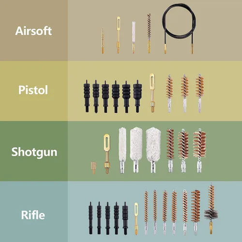 Miniatura 4 de BOOSTEADY Kit de Limpieza Universal de Armas Kit de Limpieza de Escopeta y Pistola con Estuche de Transporte Organizado y Ligero Suministros