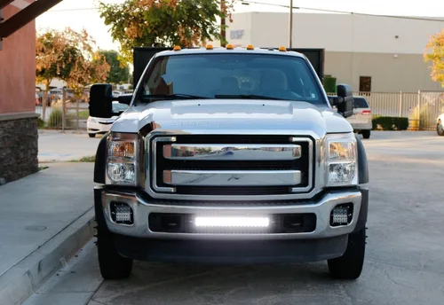 Miniatura 5 de iJDMTOY Barra de luz LED de 20 pulgadas de rejilla inferior compatible con Ford F250 F350 Super Duty 2011-16, incluye (1) barra de luz LED de alta