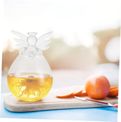 Miniatura 8 de Vaso de cristal de jugo de ángel Botella de agua de vidrio Contenedor de agua transparente Vaso para beber Taza de leche decorativa Taza de agua