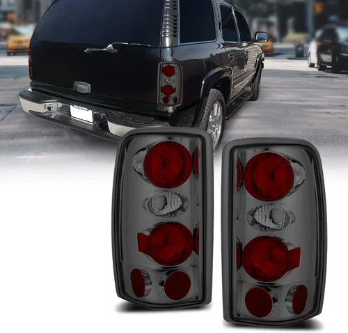 Miniatura 7 de AmeriLite Juego de luces traseras de freno cromadas de repuesto para Chevy Suburban/Tahoe - lado del pasajero y del conductor Cromo