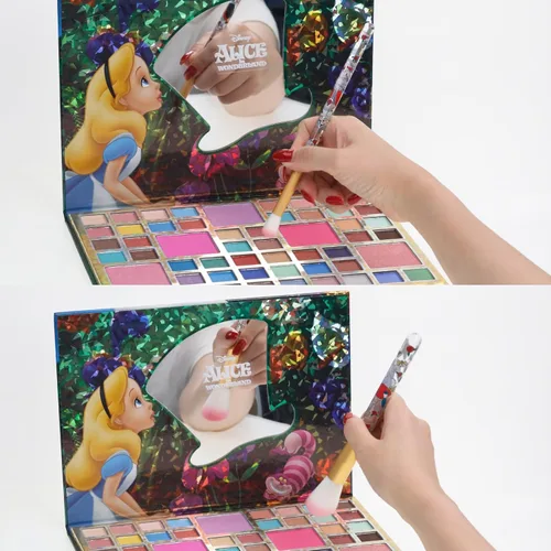 Miniatura 6 de Disney Alicia en el País de las Maravillas Juego de 8 brochas de maquillaje para sombra de ojos, iluminador, rubor, pelo suave, kit de maquillaje
