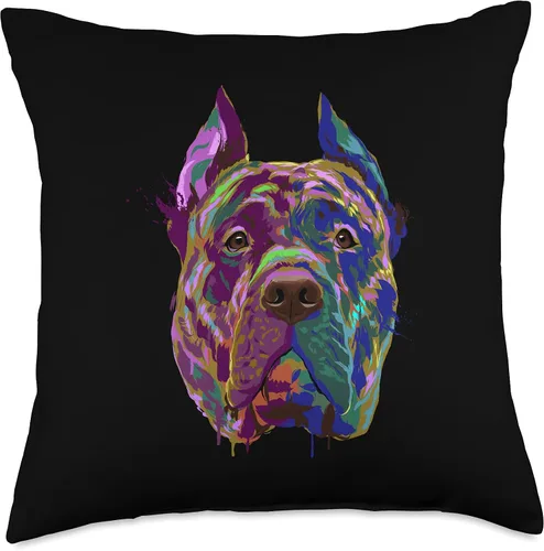 Miniatura 5 de Perro De Presa Canario Designs Colorido Perro De Presa Canario Throw Pillow 16.0 x 16.0 in, Multicolor