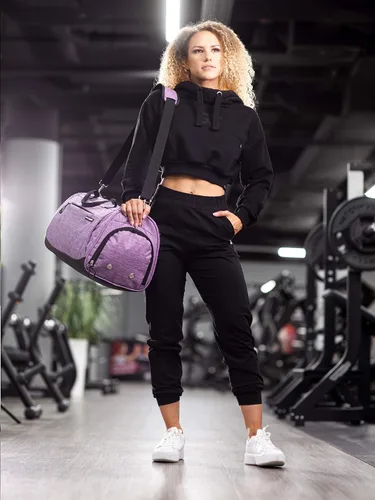 Miniatura 2 de Fitgriff Bolsa de gimnasio V1 para hombres y mujeres con compartimento para zapatos y artículos húmedos, bolsa de lona para viajes, deportes