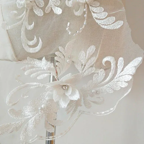 Miniatura 5 de Parches apliques en 3D cosibles, flores de cuentas en 3D, apliques de encaje con lentejuelas, adornos de tela para vestidos A1