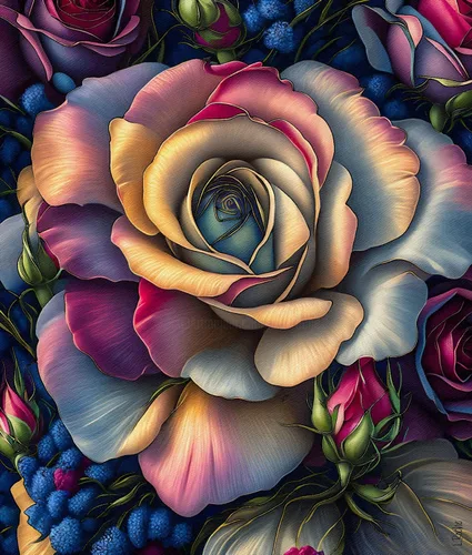 Miniatura 7 de Ingooood Rompecabezas de 1000 piezas – Serie Fantasía – Juguetes de entretenimiento de rosas para adultos rompecabezas para decoración del hogar