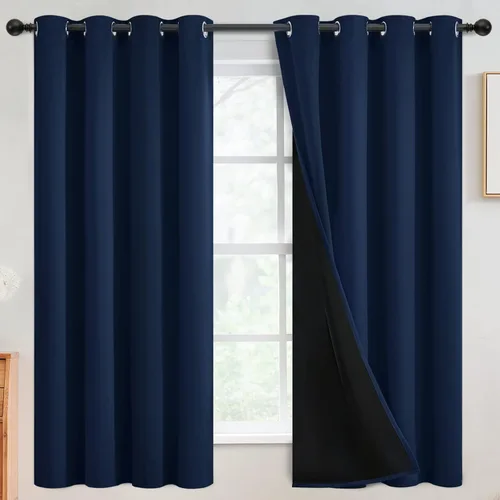Miniatura 60 de SimpleHome - Cortinas opacas 100% para recámara, cortinas de ventana con ojales beige, con aislamiento térmico, cortinas de oscurecimiento