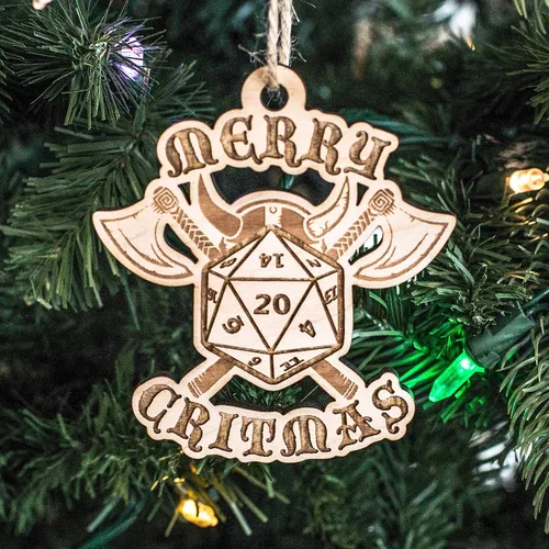 Miniatura 9 de Adorno - Merry Critmas - Madera Cruda 4x4in