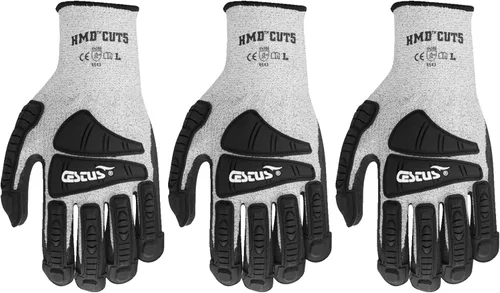 Miniatura 6 de Cestus 3008, guantes de impacto resistentes a cortes ANSI A4 (1, 3, 12, 48 pares) con revestimiento de nitrilo, guantes de trabajo resistentes