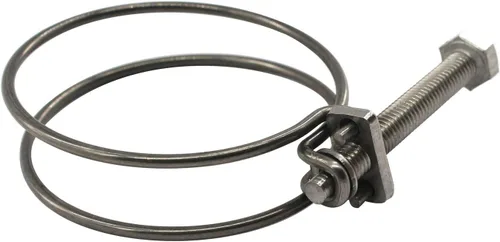 Miniatura 3 de Abrazadera de manguera de alambre doble de 2.559-2.756 in, abrazaderas de tubo de tubo de acero inoxidable 304