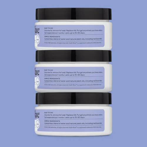 Miniatura 8 de Fresh Wave Gel eliminador de olores de lavanda, 7 onzas, paquete de 3, absorbentes de olores más seguros para el hogar, eliminador de olores natural