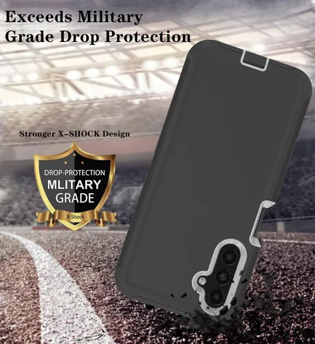 Miniatura 4 de ONOLA Funda compatible con Samsung Galaxy A14 5G con protector de pantalla HD, resistente a los golpes y a las caídas, funda de 3 capas para Samsung