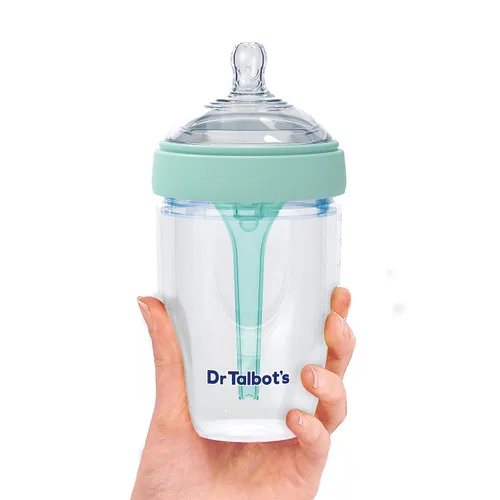 Miniatura 2 de Dr. Talbot's Botella de silicona anticólicos - Biberón autoferilizante para recién nacidos - 8 oz - Aqua