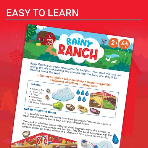 Miniatura 4 de Ravensburger Rainy Ranch - Juego cooperativo atractivo para niños pequeños - Desarrollo de habilidades - Flexibilidad para mentes en crecimiento