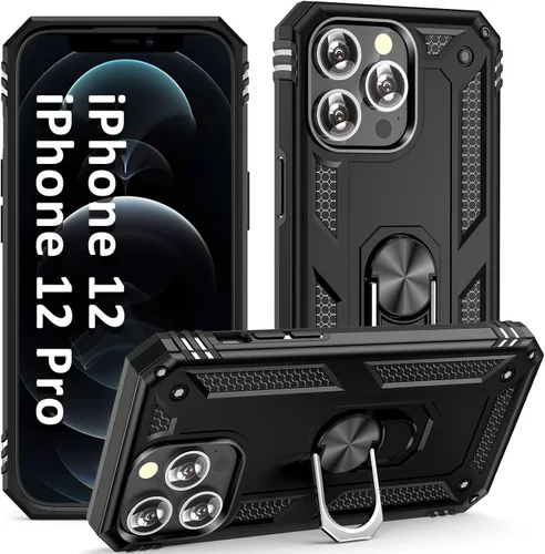 Miniatura 13 de ADDIT i Phone 12 Pro Max - Funda para iPhone 12 Pro Max, con anillo de soporte, soporte ajustable, grado militar, protección resistente, a prueba