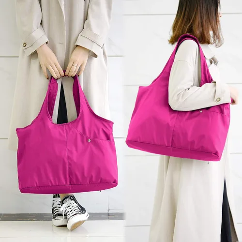 Miniatura 2 de Bolso grande de hombro para mujer, impermeable, multifunción, de nailon, para viaje