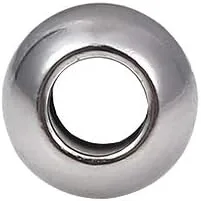 Miniatura 6 de BEADIA Cuentas espaciadoras de acero inoxidable de 0.197 x 0.157 in, redondas, sueltas, para hacer joyas, 100 unidades con agujero de 0.098 pulgadas