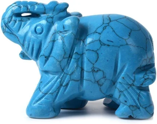 Miniatura 18 de Angelstones Figura de piedra preciosa de elefante pirita, cristal curativo, tótem de animal, piedra espiritual, 2 pulgadas