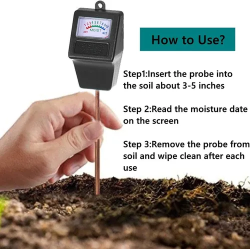 Miniatura 2 de Medidor de humedad del suelo, higrómetro de plantas, sensor de humedad de plantas, monitor de agua para plantas en maceta, jardín, granja, césped