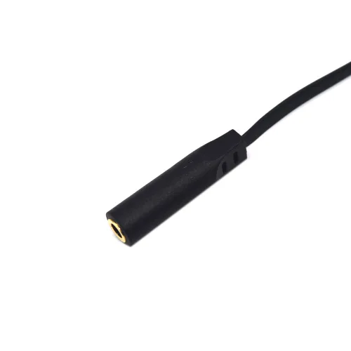 Miniatura 3 de Cable plano de audio de extensión TRS Jack de 5.9 in 1/8 de pulgada y 0.138 in, paquete de 2, ángulo de 90 grados de 0.138 in, enchufe estéreo de 3