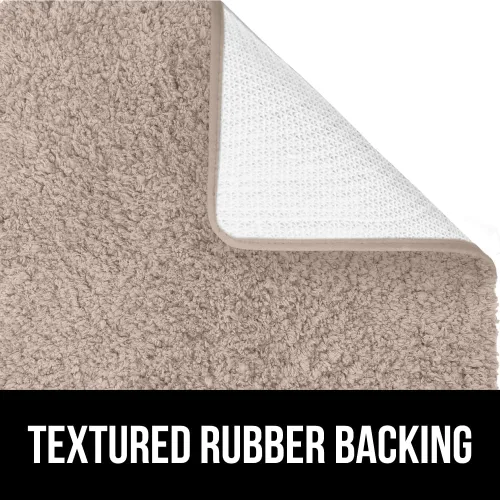 Miniatura 4 de GORILLA GRIP Alfombras de baño, ultra suaves, absorbentes, de felpa gruesa, lavables a máquina, microfibra de secado rápido, tapetes para ducha