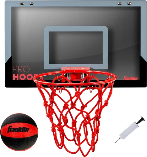 Miniatura 8 de Franklin Sports Mini Aros de Baloncesto - Mini Aro Interior Sobre la Puerta + Juegos de Baloncesto - Accesorio Perfecto para Dormitorio + Oficina