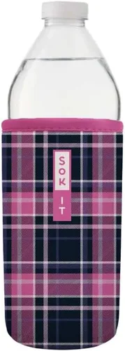 Miniatura 228 de Sok It BotlSok Funda para botella de agua con cubierta de neopreno aislante (Floral abstracto, se ajusta a CamelBak o Nalgene de 12 onzas)