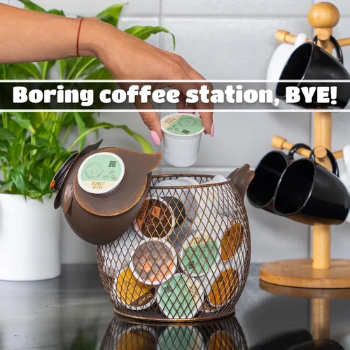 Miniatura 5 de Made Easy Kit Organizador de cestas de cápsulas de café, decoración útil, compatible con cápsulas Keurig K-Cup, decoración funcional de barra