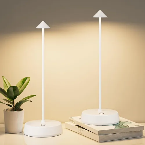Miniatura 9 de Lámpara de mesa inalámbrica recargable, funciona con pilas, lámpara de escritorio de 6000 mAh, lámpara táctil regulable al aire libre, impermeable