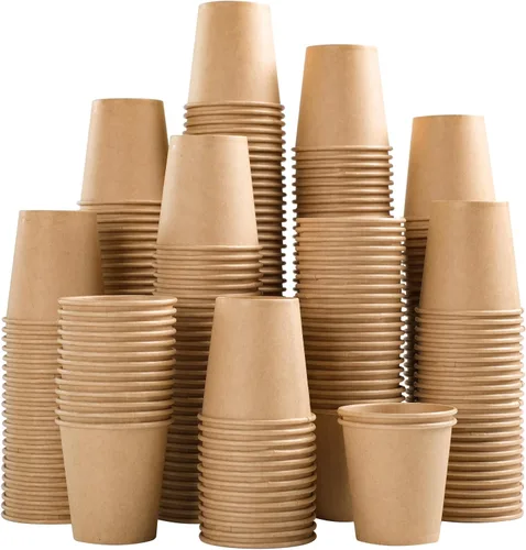 Miniatura 7 de SIUQ Paquete de 400 vasos de papel kraft de 5 onzas, vasos de baño desechables, mini vasos para enjuague bucal, vasos para bebidas calientes/frías
