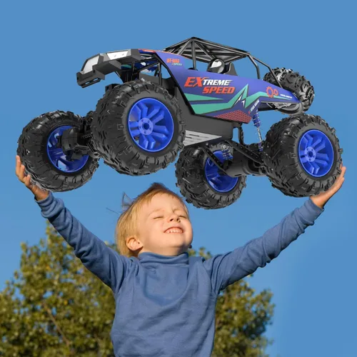 Miniatura 9 de DEERC Camioneta monstruo grande a escala 1:8 para adultos y niños, automóvil con control remoto mejorado con sonido realista, juguete RC todo