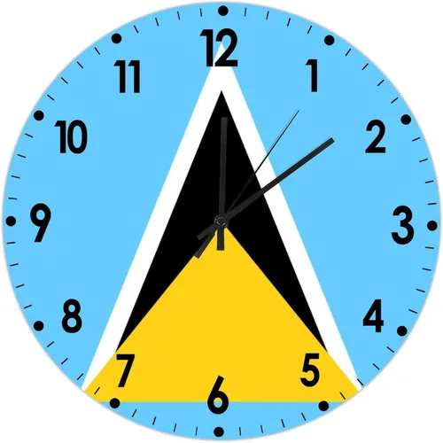 Miniatura 352 de Cheyan Reloj de pared con bandera de Canadá de 12 pulgadas, silencioso, sin tictac, de PVC, funciona con pilas, reloj redondo decorativo, regalo