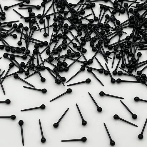 Miniatura 4 de Aretes de plástico negro para deportes, 300 pares de aretes de plástico y parte trasera de aretes