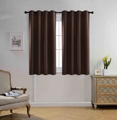 Miniatura 17 de Miuco paneles de cortina de oscurecimiento con arandelas, cortinas opacas con textura para salón, juego de 2