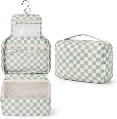 Miniatura 16 de Narwey Pequeña Bolsa de Aseo Colgante de Viaje para Mujeres, Bolsa de Viaje para Artículos de Tocador, Organizador de Bolsa de Maquillaje Bolsas