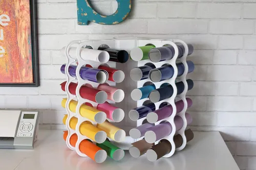 Miniatura 6 de ArtBin - Torre de almacenamiento (12 rollos de vinilo), color blanco Torre de almacenamiento de vinilo