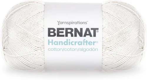 Bernat Handicrafter - Hilo de algodón, 14 onzas, 100% algodón, blanco roto