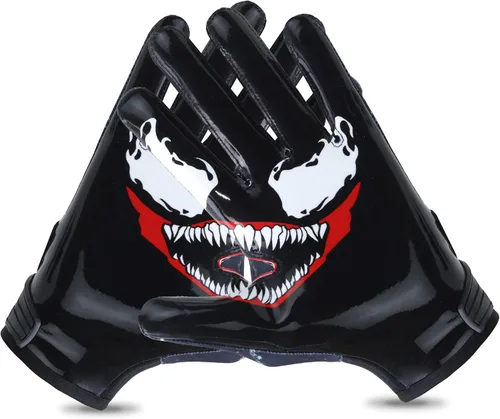 Guantes de fútbol adhesivos para receptores con agarre de silicona, tallas para jóvenes y adultos