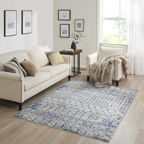 Miniatura 3 de Madison Park Hannah Alfombras turcas tejidas para sala de estar, comedor interior, decoración moderna del hogar, alfombras ultrasuaves para comedor