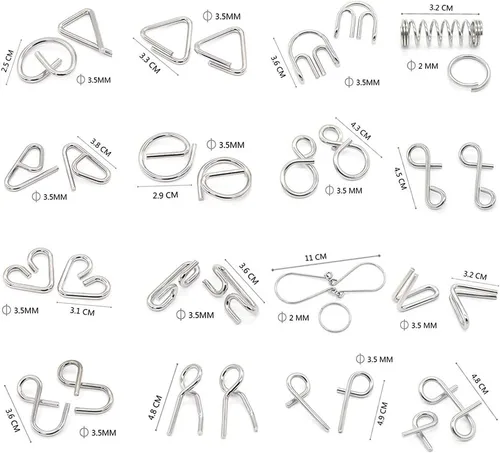 Miniatura 3 de Rompecabezas de rompecabezas de 20 piezas, juego de enclavamiento, prueba de coeficiente intelectual, juguete de madera, desbloqueo 3D, rompecabezas