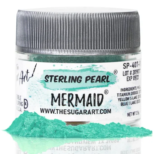 Miniatura 14 de The Sugar Art - Sterling Pearl - Brillo en polvo comestible para decorar pasteles, cupcakes, cake pops y más, aplica brillo en polvo a tus dulces