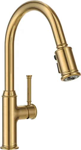 Miniatura 14 de Lava Odoro Grifo de cocina cromado con rociador desplegable, grifo de fregadero de cocina de un solo orificio, grifo de cocina de una sola manija