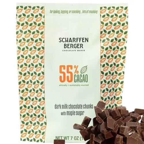 Miniatura 8 de Scharffen Berger Trozos de Chocolate para Hornear (7 onzas, paquete de 3) - Trozos de Chocolate Semi-Amargo Oscuro para Hornear, 70% Cacao, Sin