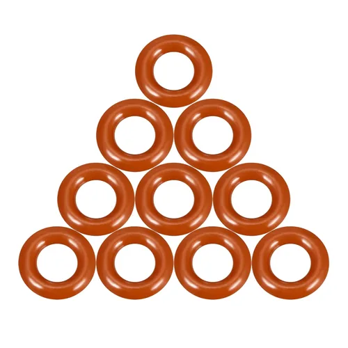 [10 piezas] Juntas tóricas de silicona rojas 0.315 in OD 0.126 in ID 0.094 in ancho, junta métrica de sellado VMQ para tapas de tazas, cafetera,