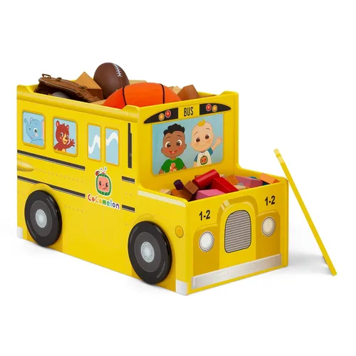 Miniatura 5 de Delta Children CoComelon - Caja de juguetes para autobús escolar + silla tapizada Delta Children CoComelon (paquete)